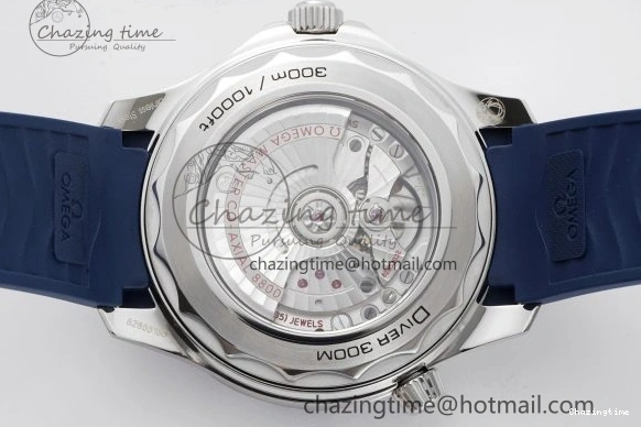 0305 SmartChoice Seamaster Diver 300M ZF 1:1 Best Edition Blue Ceramic Gray Dial on Blue Rubber Strap A 7735